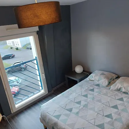Appartement Rouen : Vue panoramique sur la seine avec parking Chambre photo