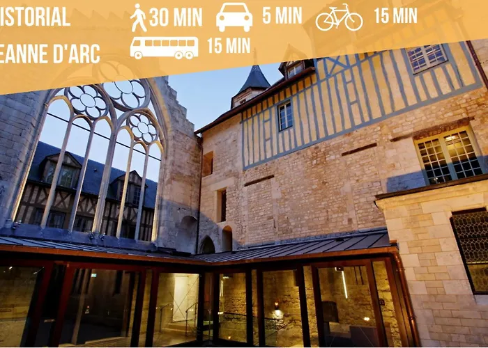 Rouen : Vue Panoramique Sur La Seine Avec Parking